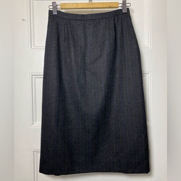 Ralph Lauren Purple Label | Wool Pencil Skirt Charcoal Gray Sz 8 - Picture 1 of 11